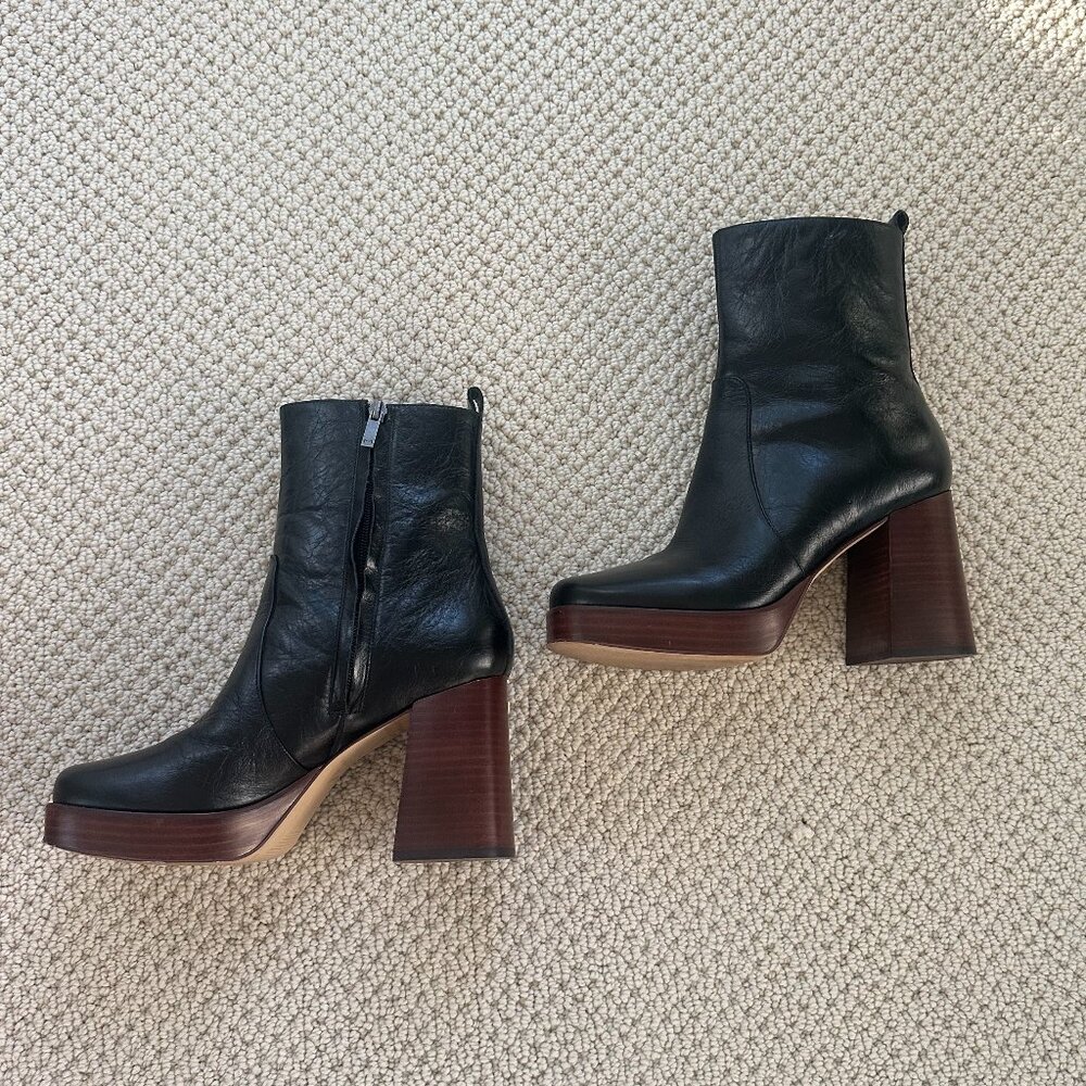 Marc Fisher Black Platform Bootie - Picture 3 of 10